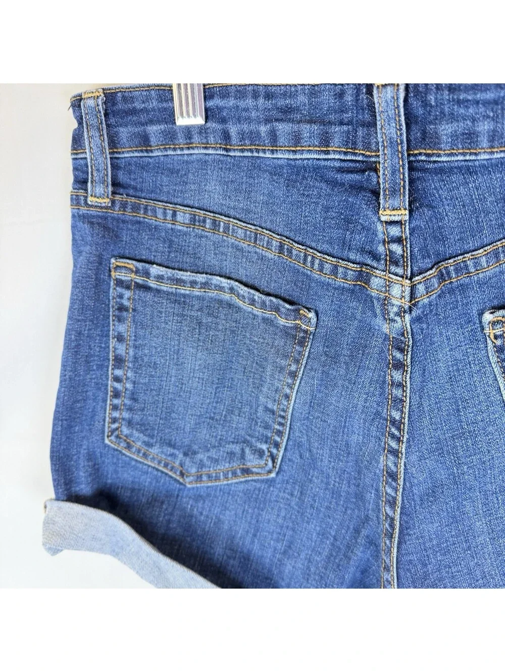 Just Black Womens Size 28 Denim Cut Off Shorts Cuffed Distressed Darker Wash